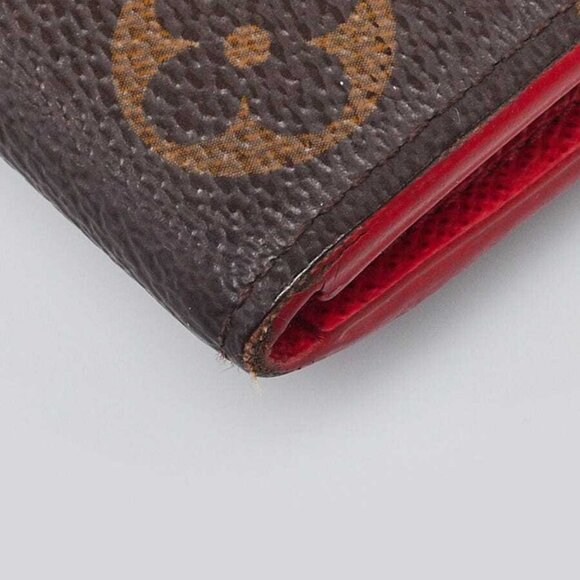 Louis Vuitton Monogram Canvas Red Emilie Bloom Flowers Wallet - Picture 3 of 10